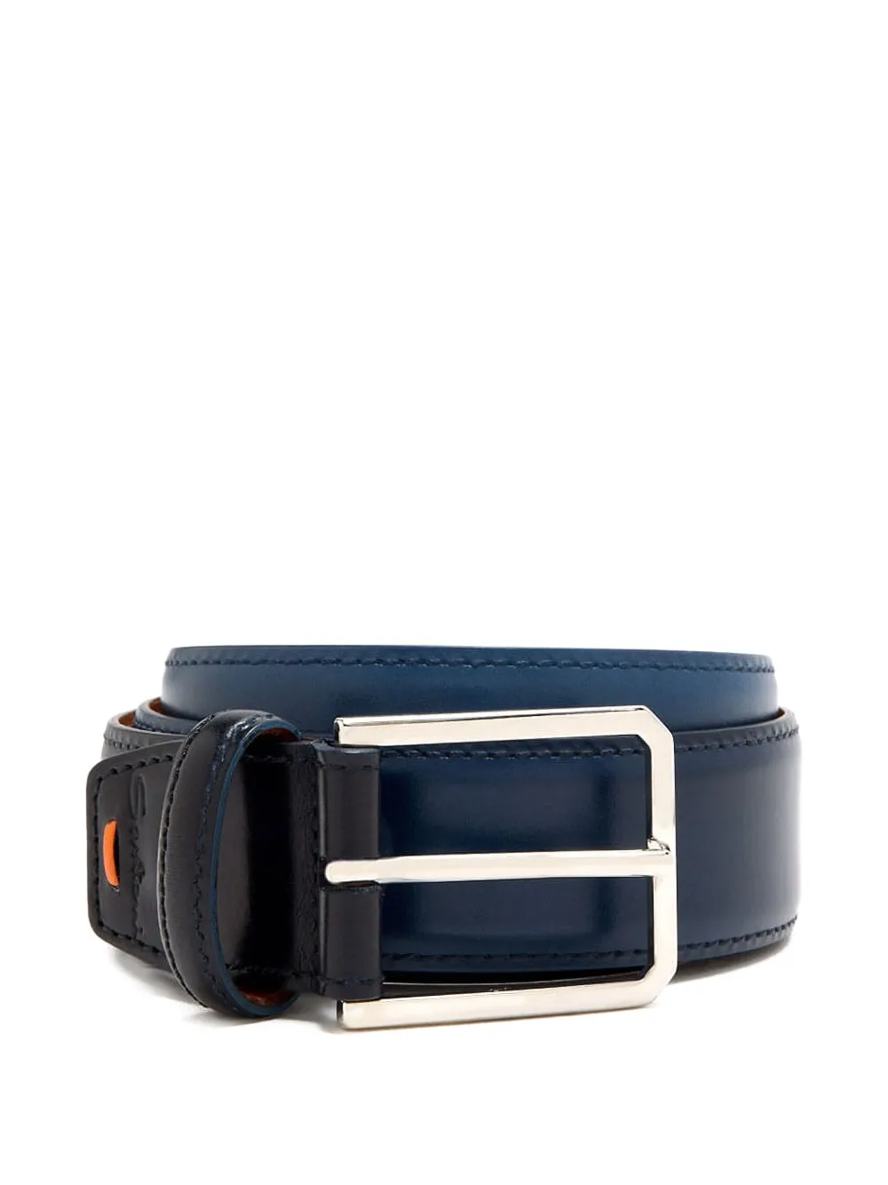 Santoni leather buckle belt | Blue | Image 1