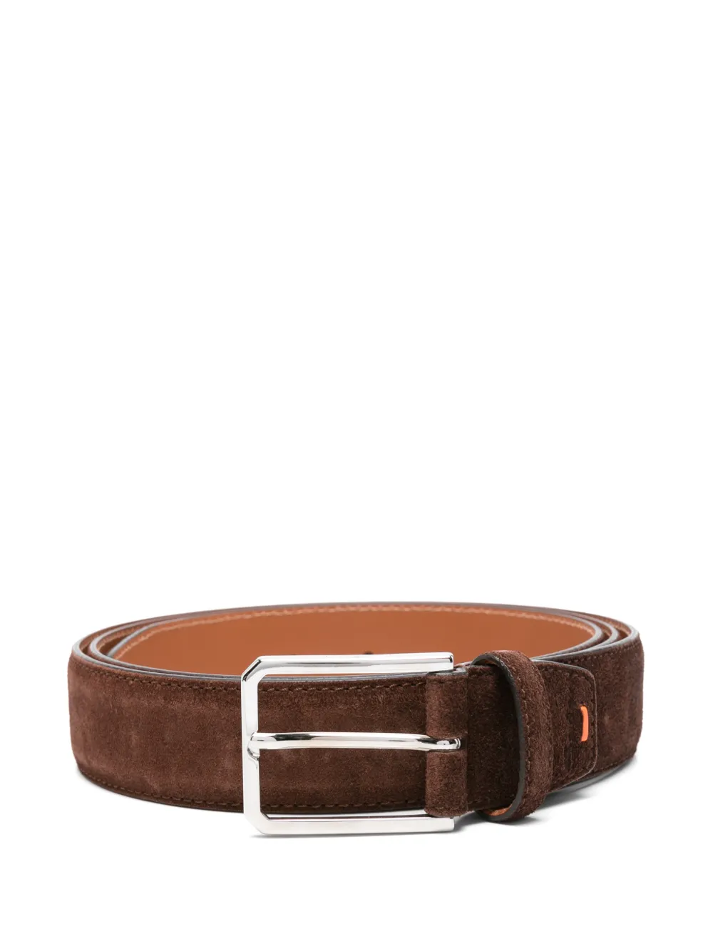 Santoni calfskin belt - Marrone