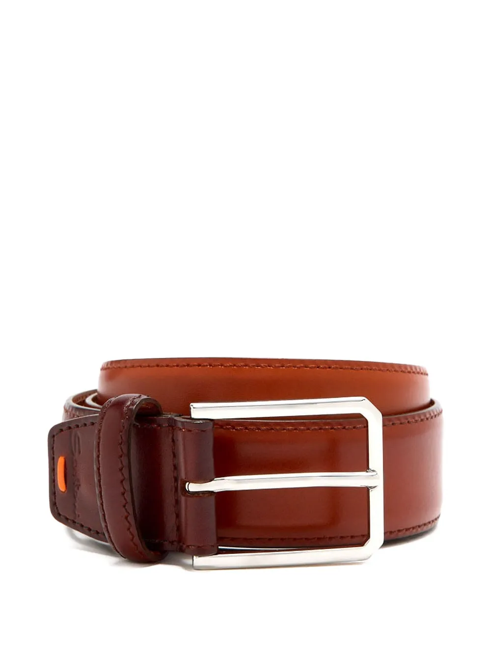 Santoni leather buckle belt | Brown | Image 1