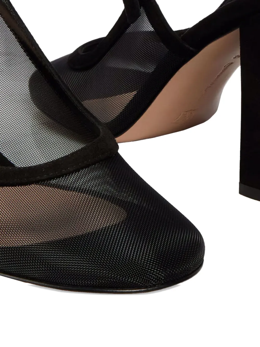 Gianvito Rossi Block-heel Stap-detail Pumps In Black