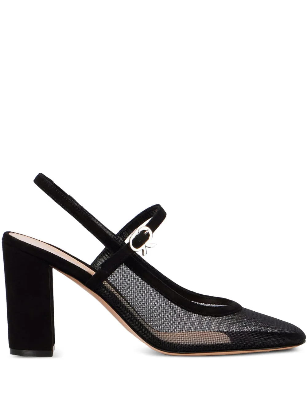 Gianvito Rossi block-heel stap-detail pumps Black
