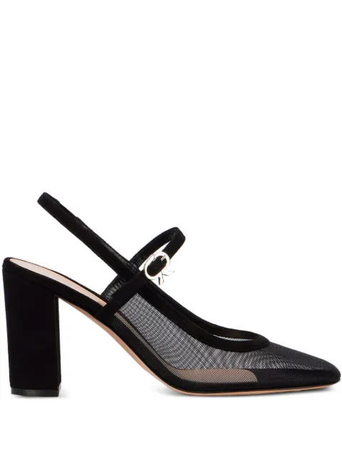 Gianvito Rossi block-heel stap-detail pumps