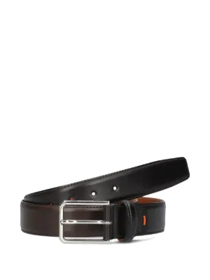 Santoni サントーニ　ブラック　レザーベルト　美品 Santoni（サントーニ）ベルト - FARFETCH