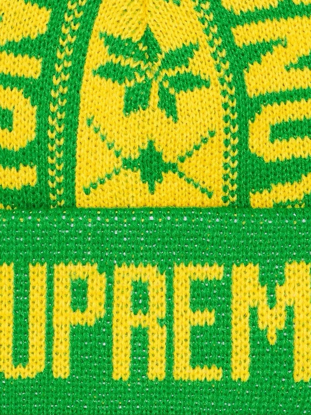 Supreme pompom-detail patterned-jacquard beanie | Image 2