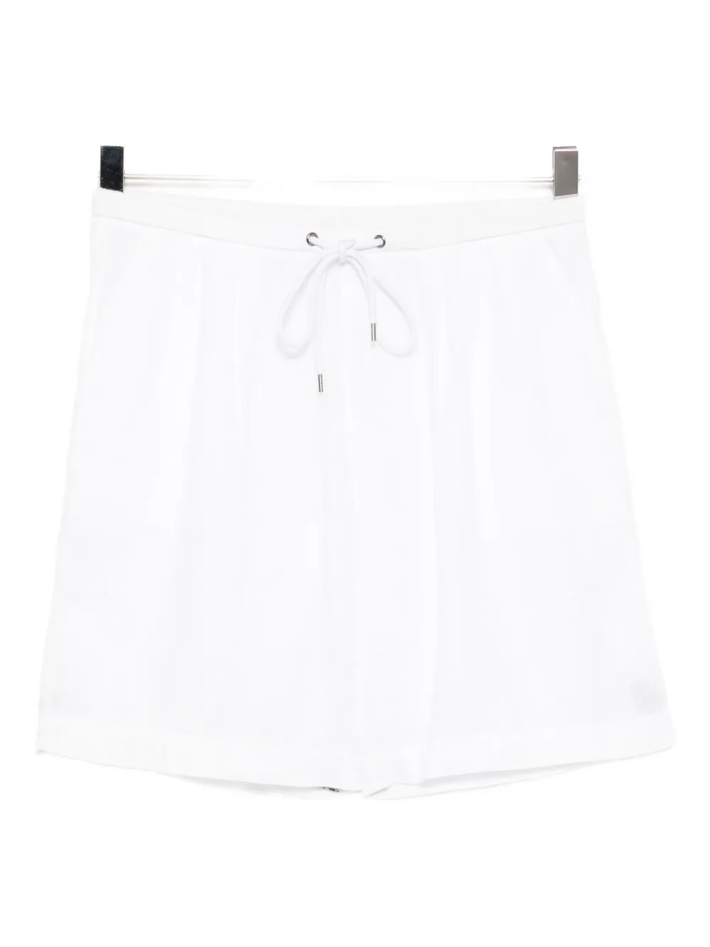 James Perse Pleated Bermuda Shorts In White