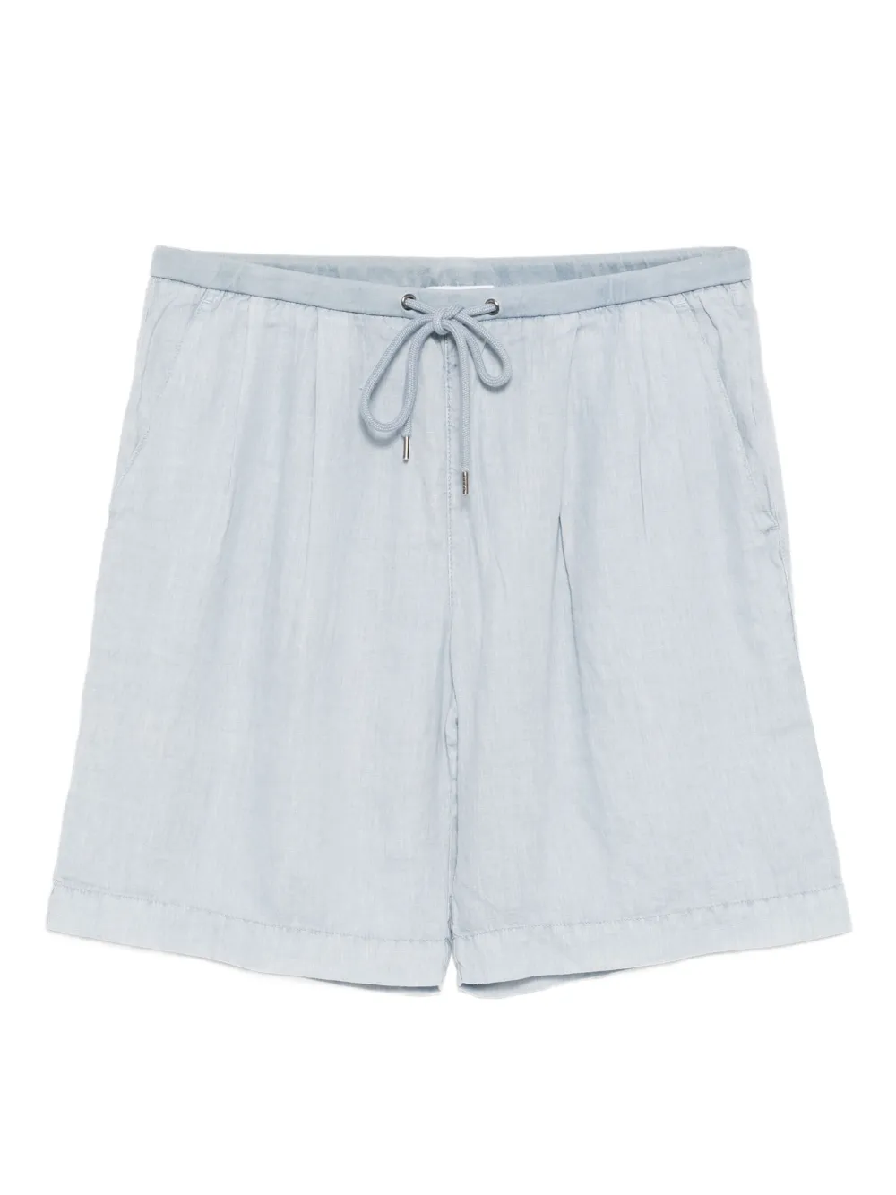 James Perse Pleated Bermuda Shorts In Blue
