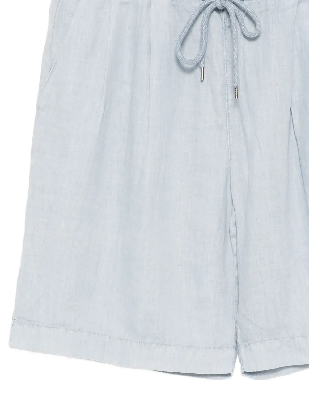 James Perse Pleated Bermuda Shorts In Blue