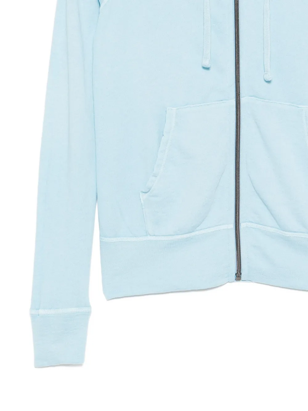 James Perse Vintage French Terry Zip Up Hoodie In Blue