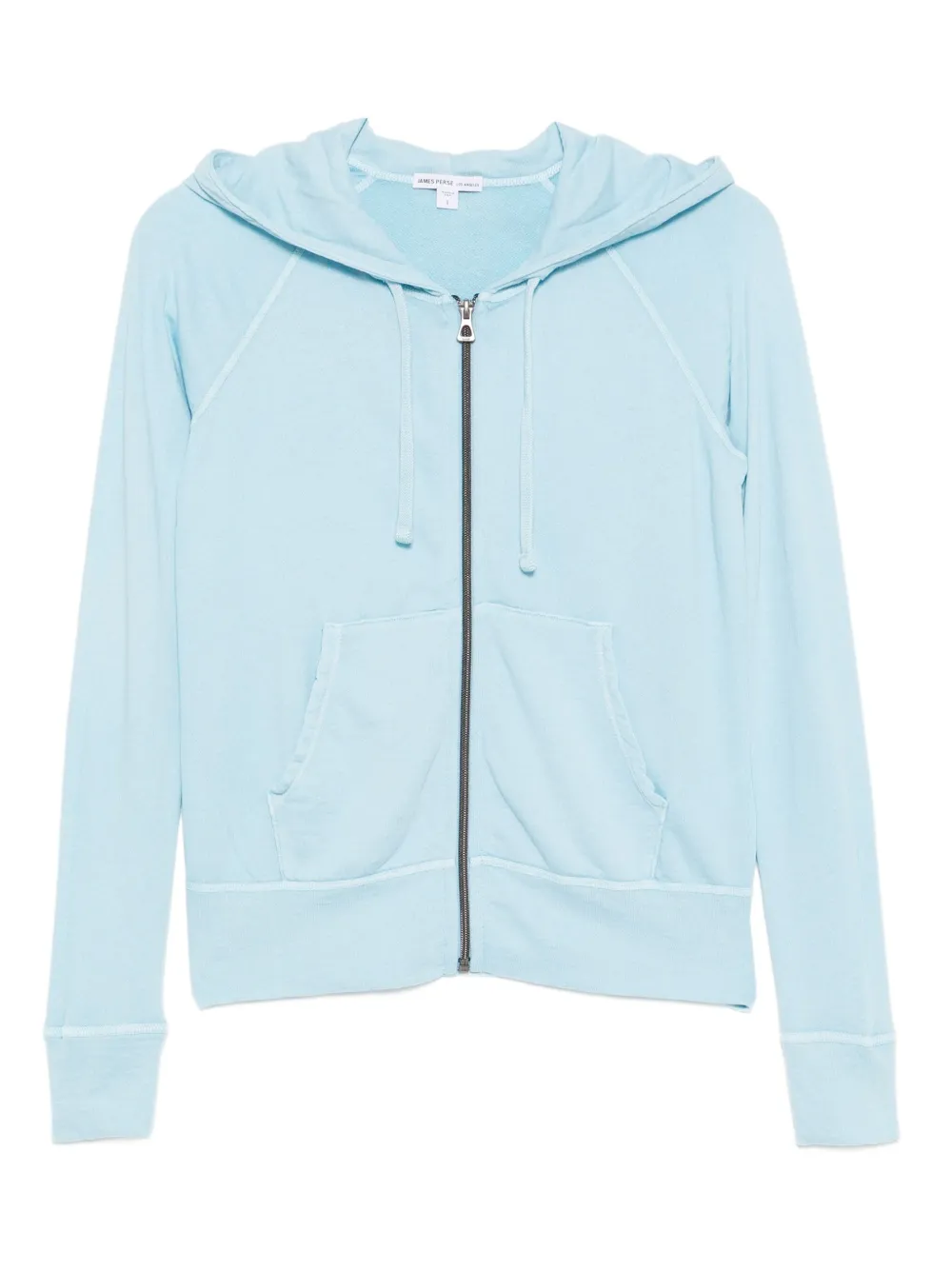 James Perse vintage french terry zip up hoodie | Black | Image 1