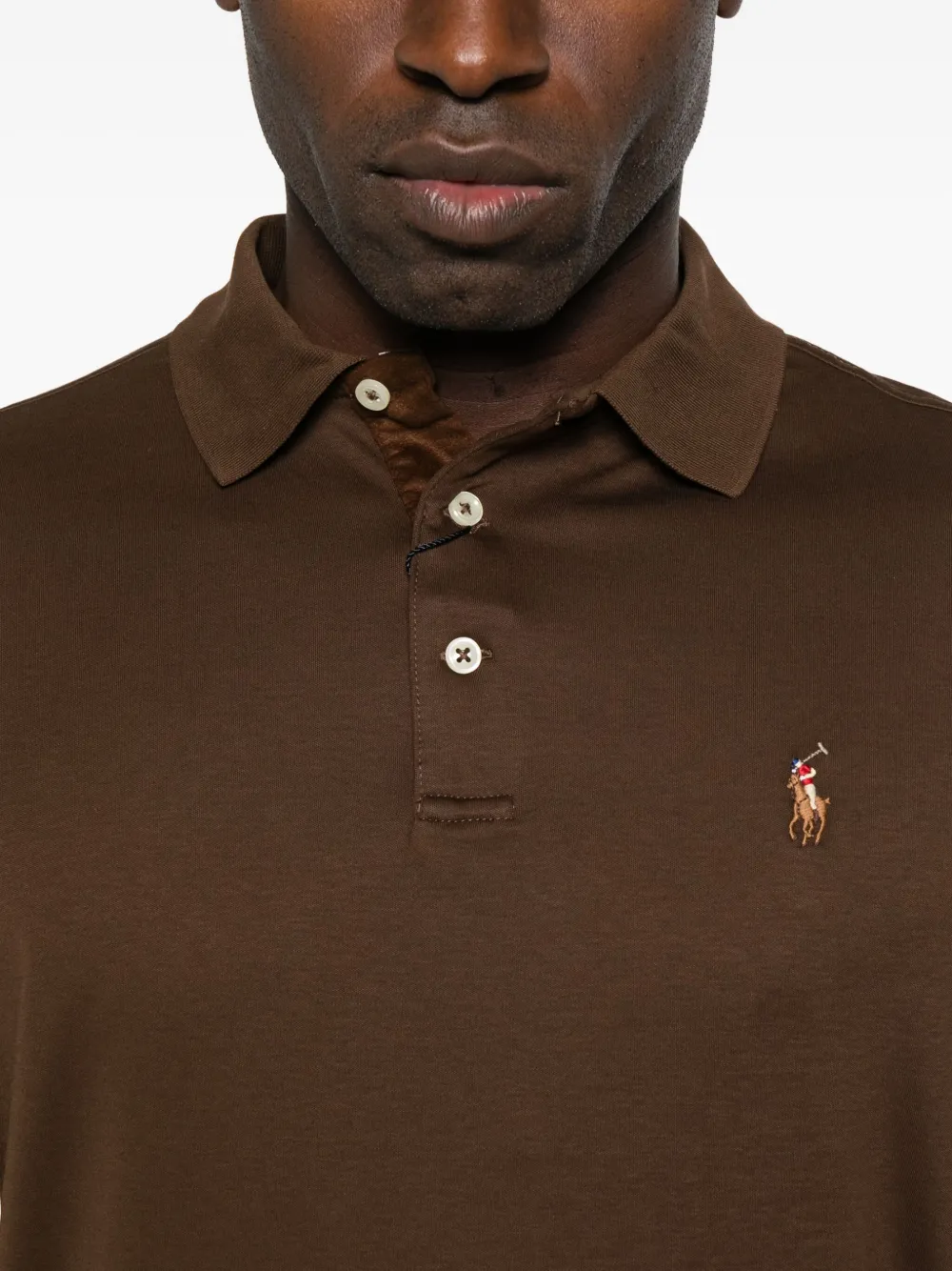 Polo Ralph Lauren Poloshirt met lange mouwen Bruin