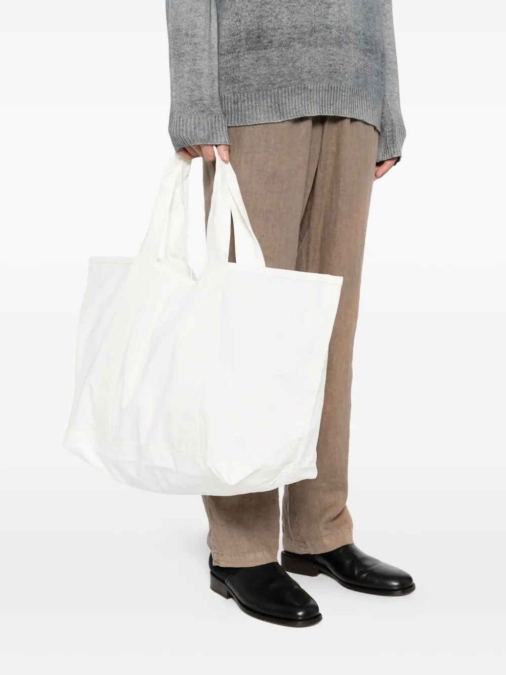 James Perse Small Matte Tote Bag In White