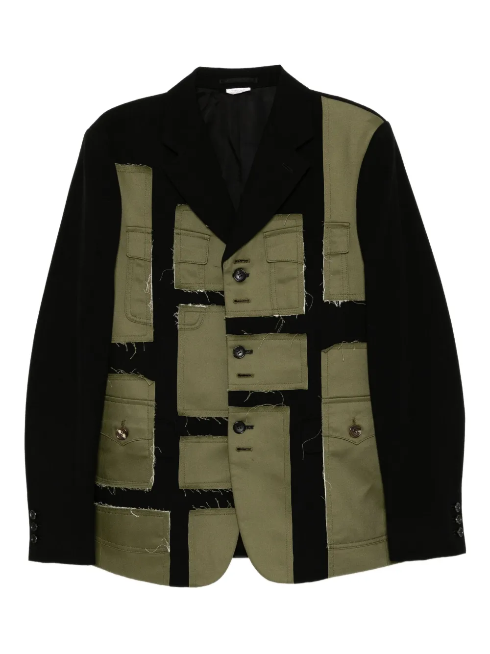 Comme Des Garçons patch-work blazer | Black | Image 1