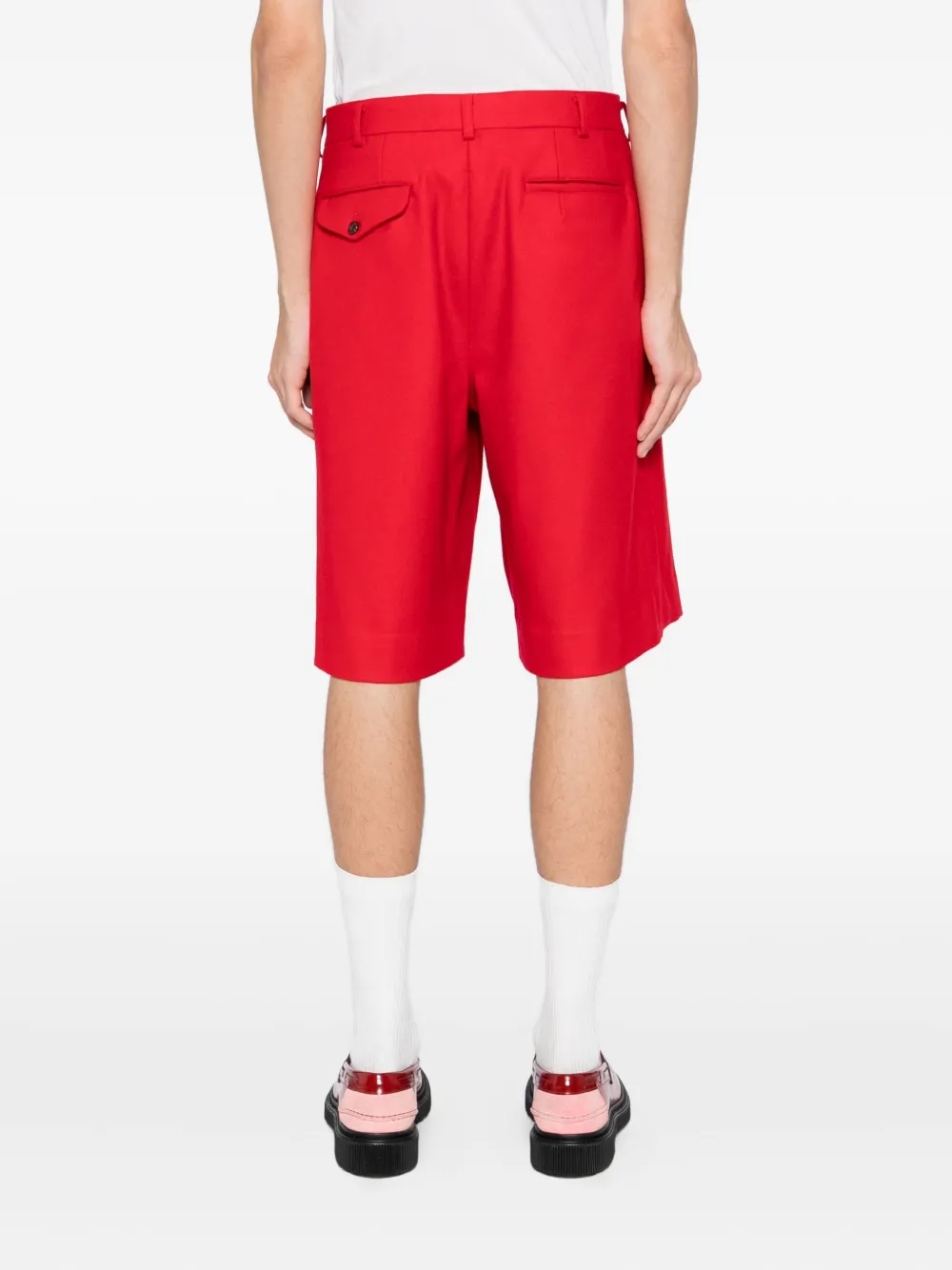 Comme Des Garçons Wollen shorts Rood