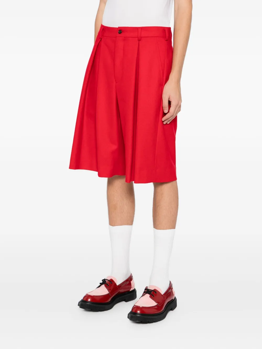 Comme Des Garçons Wollen shorts Rood