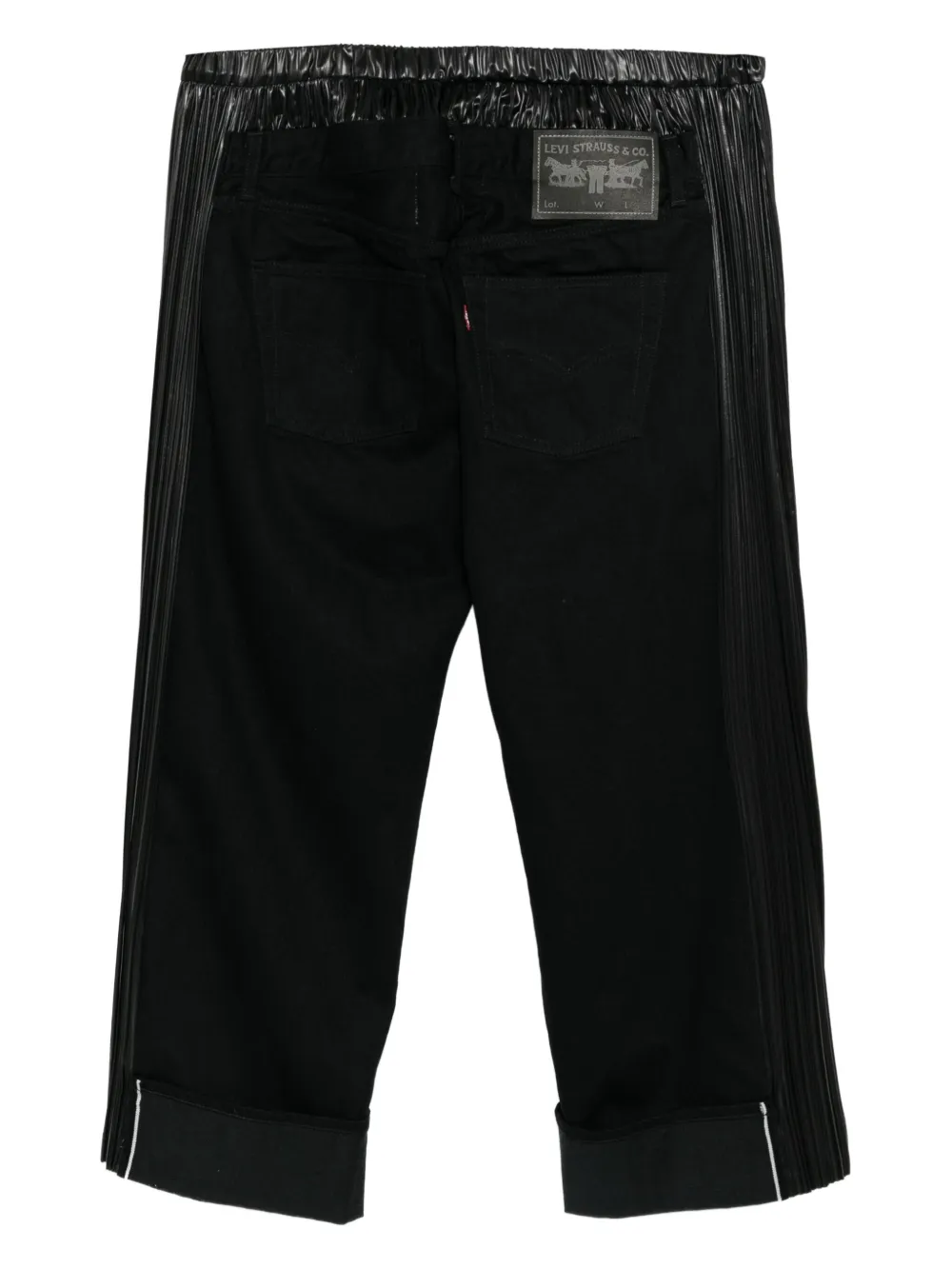 Junya Watanabe MAN x Levis gathered jeans - Zwart