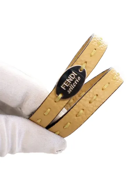 Fendi Pre-Owned 2000-2025 Leather Selleria Double Wrap Bracelet costume bracelet