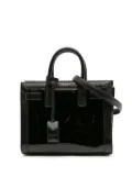 Saint Laurent Pre-Owned 2014 Nano Patent and Calfskin Sac de Jour satchel - Black