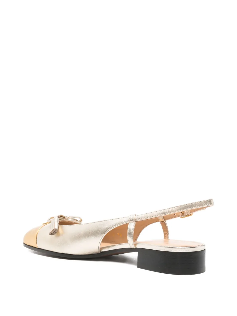 Valentino Garavani bow-detailing slingback ballet flats Zilver