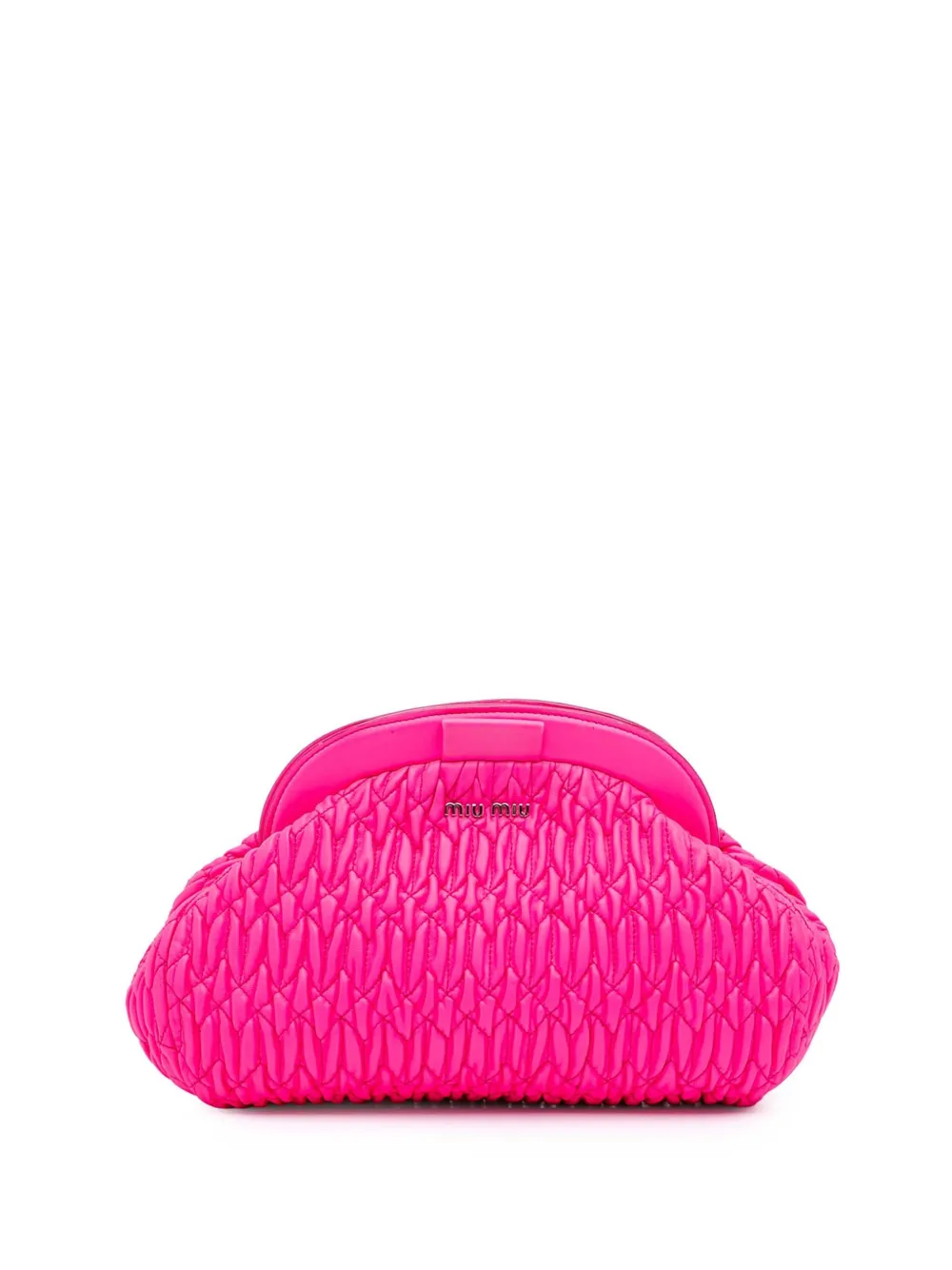 Miu Miu Pre-Owned 2010-2025 Matelasse Nappa Frame clutch bag - ピンク Miu Miu Pre-Owned 2010-2025 Matelasse Nappa Frame clutch bag - ピンク