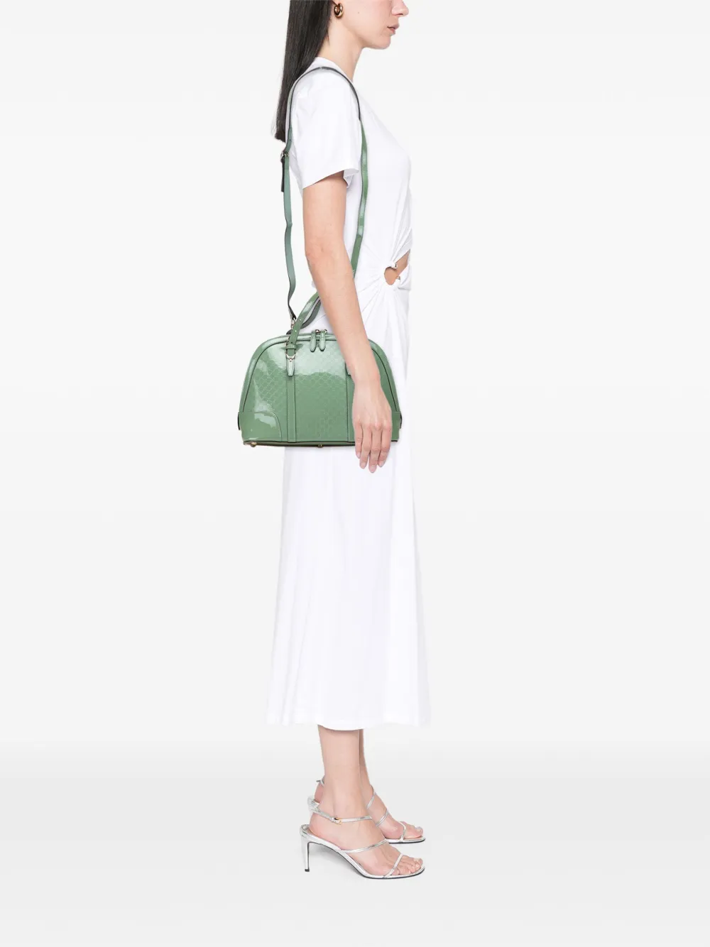 Gucci Pre-Owned 2000-2015 Small Microguccissima Patent Nice satchel | Pre-Owned | Image 2