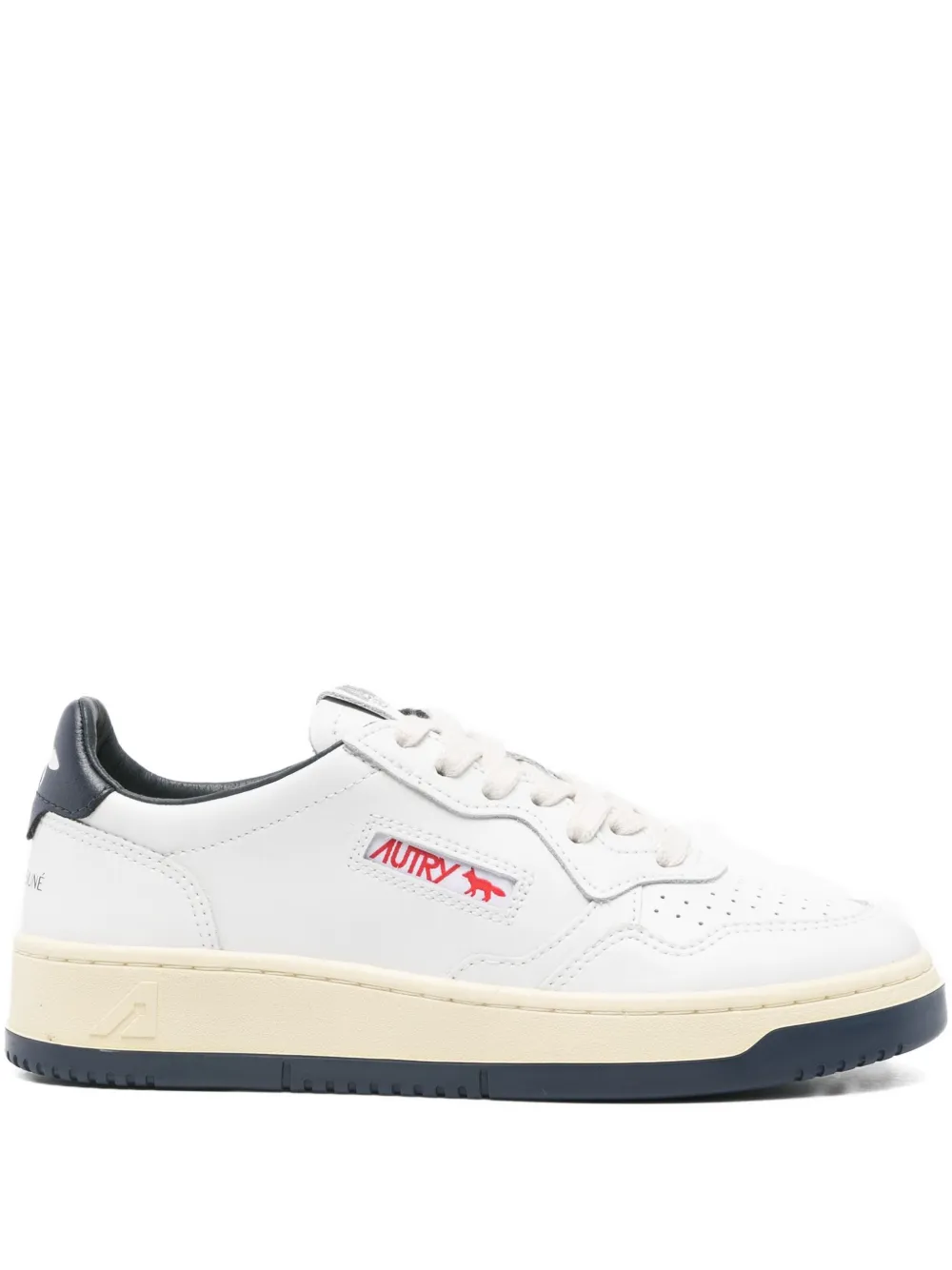 Autry x Maison Kitsuné leather low-top sneakers White