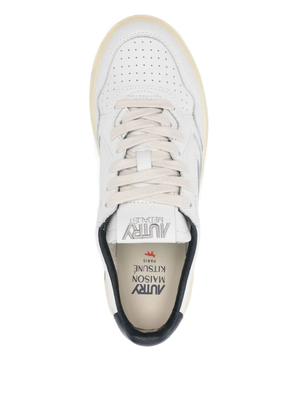Autry x Maison Kitsuné leather low-top sneakers White