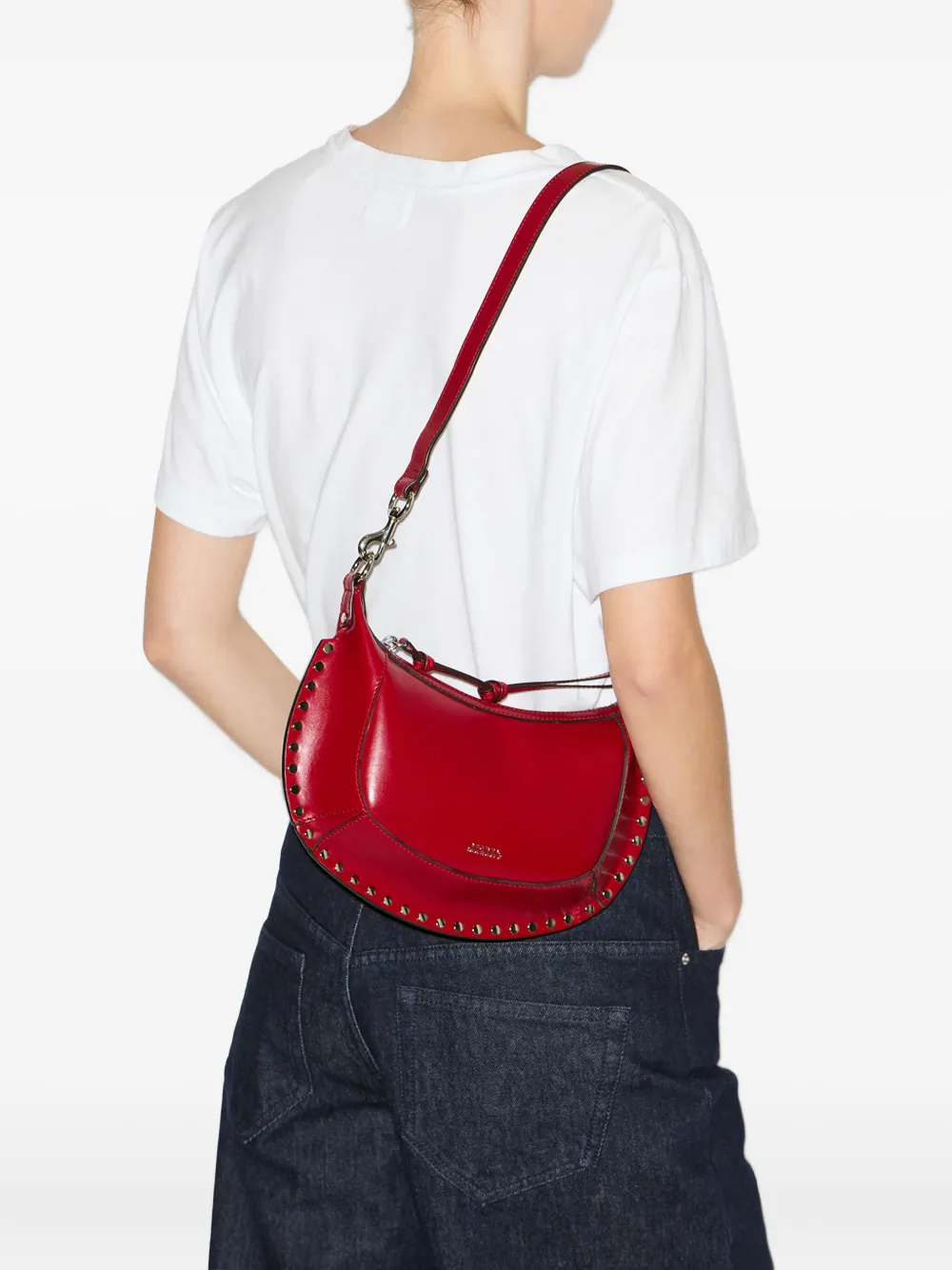 ISABEL MARANT Oskan crescent shoulder bag - Rood