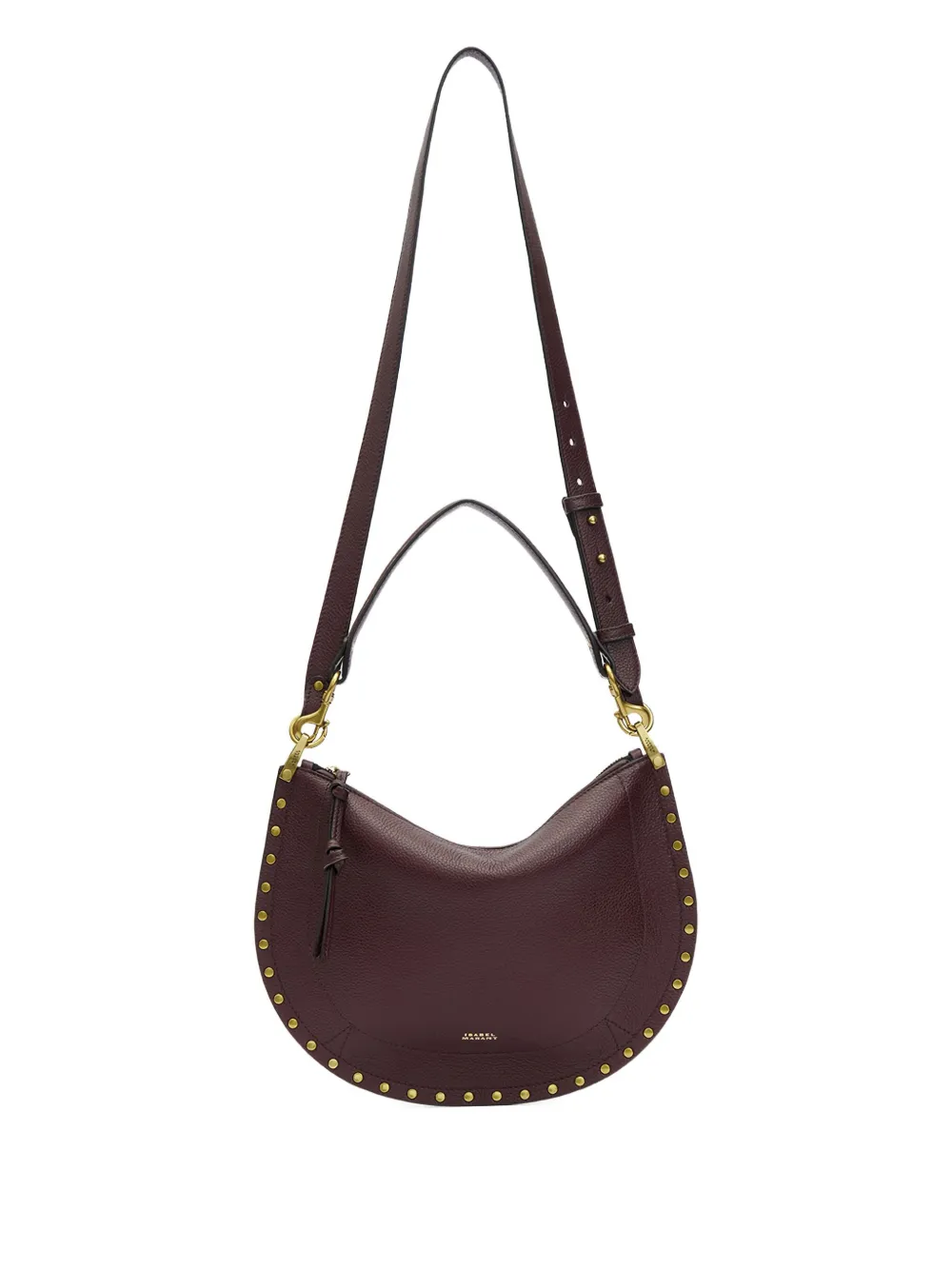 Isabel Marant Oskan Studded Shoulder Bag In Red
