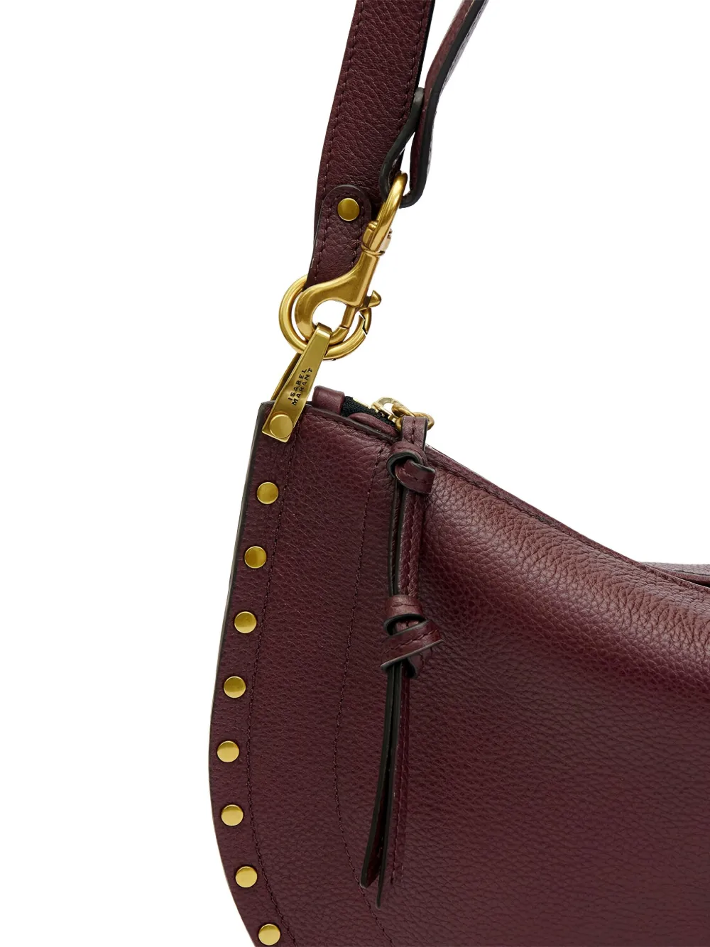 Isabel Marant Oskan Studded Shoulder Bag In Red