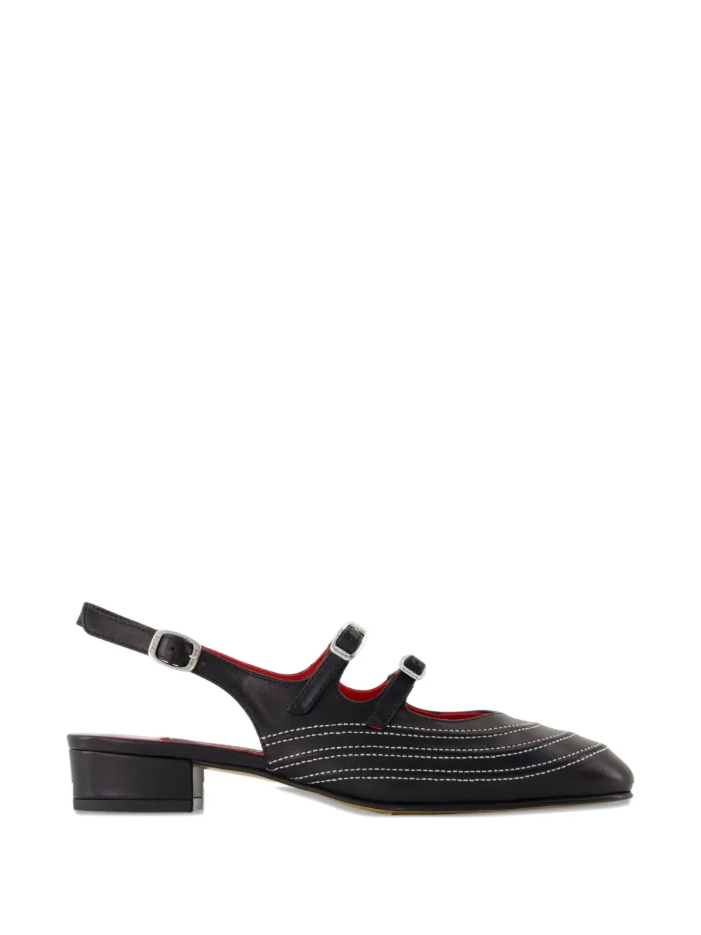 Carel Paris Peche Moto buckled pumps Black