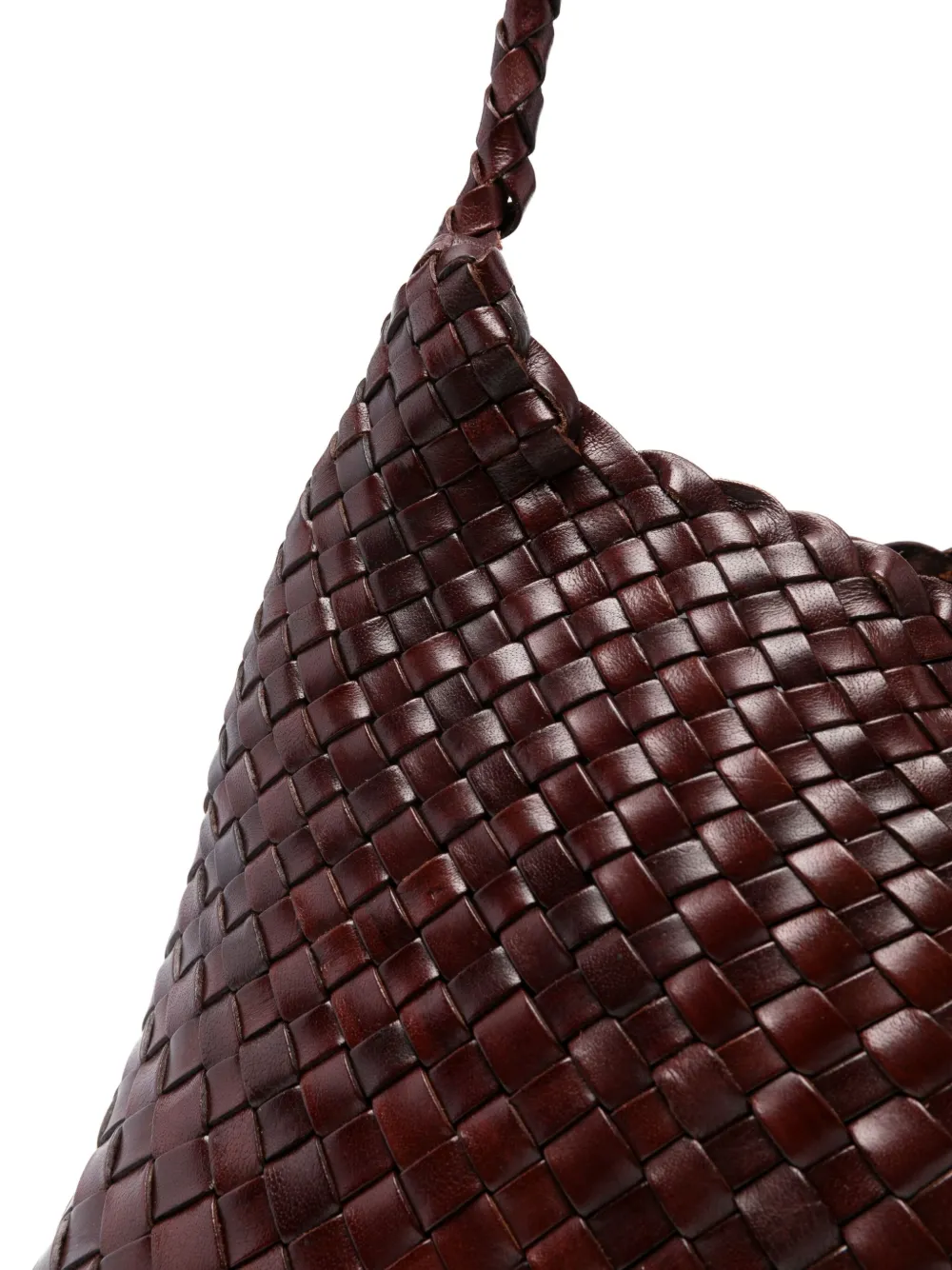 Dragon Diffusion Woven Leather Satchel In Brown