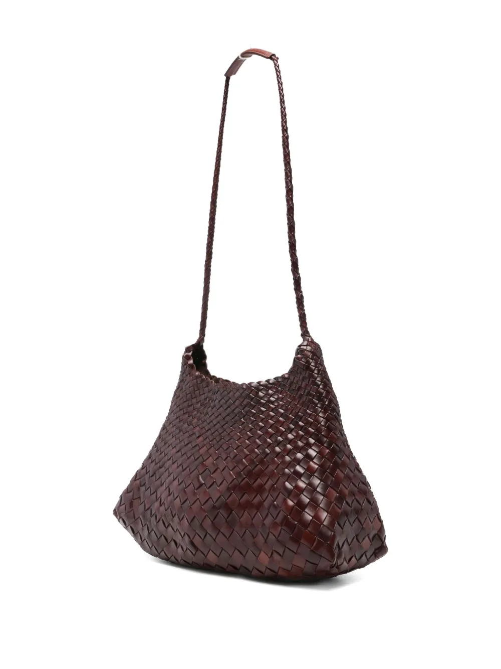Dragon Diffusion Woven Leather Satchel In Brown