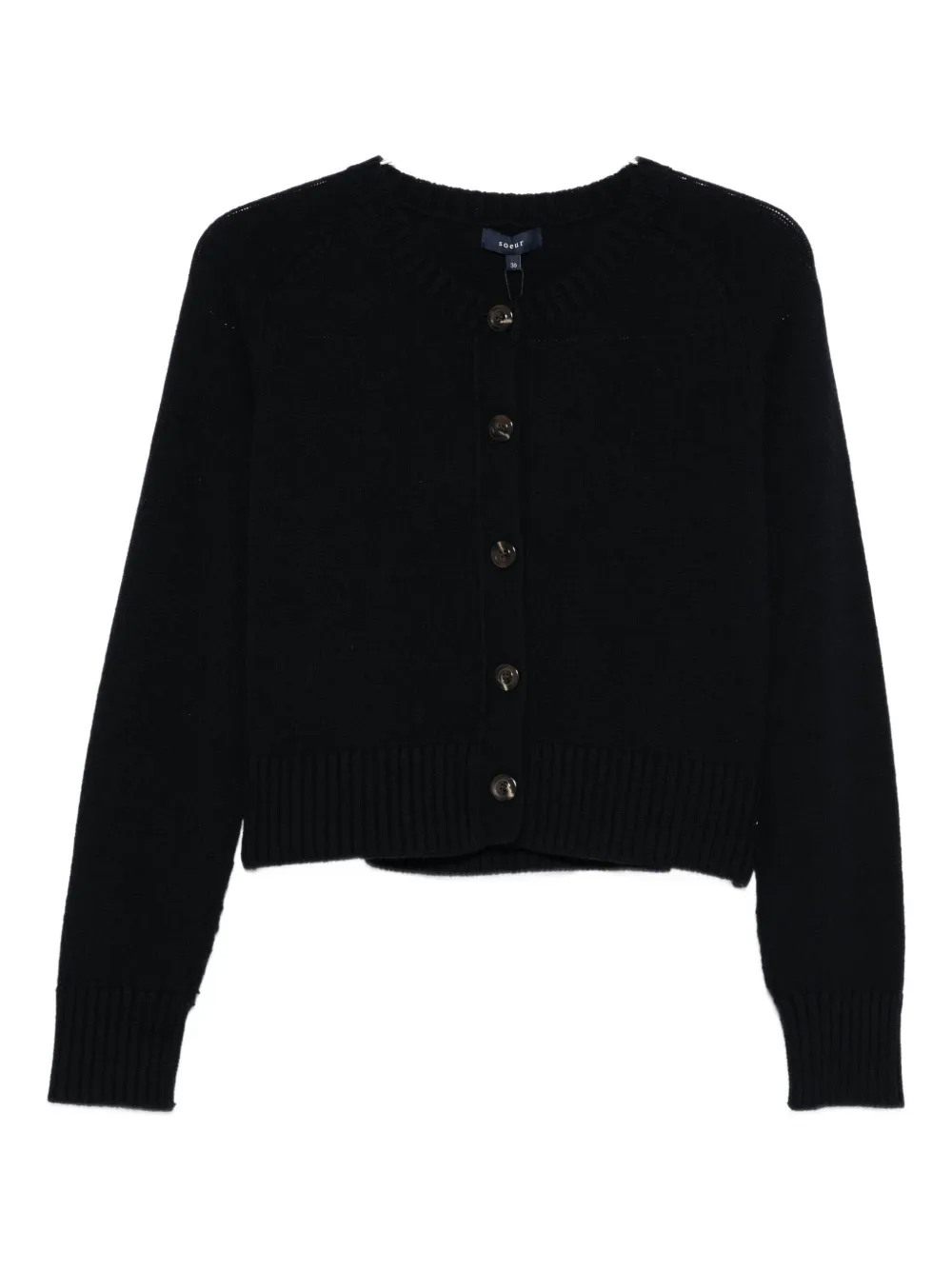 Soeur Virginia Button-front Cardigan In Black