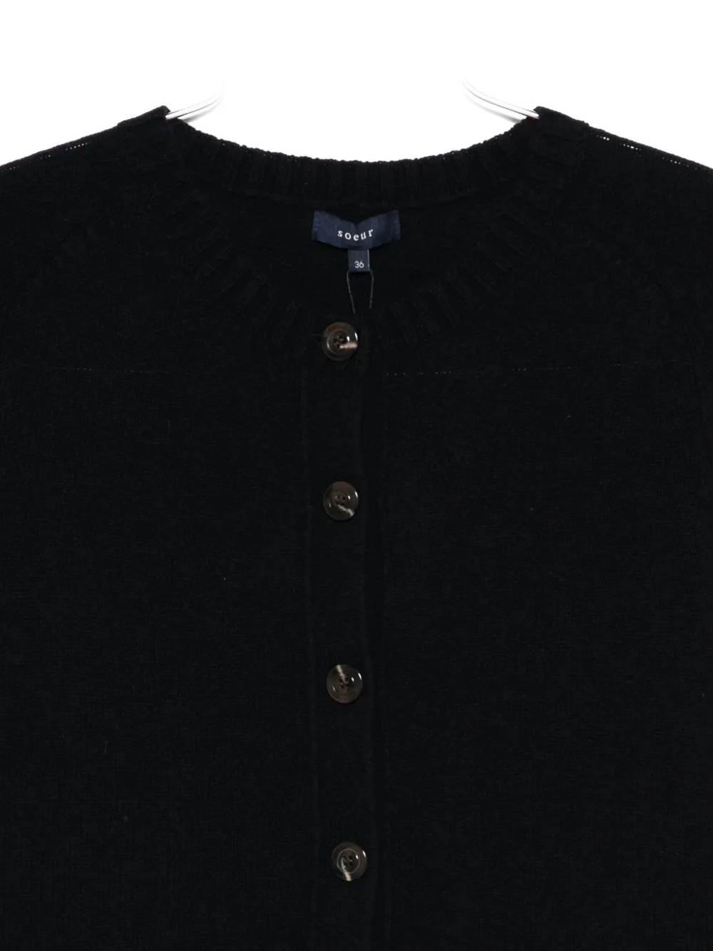 Soeur Virginia Button-front Cardigan In Black