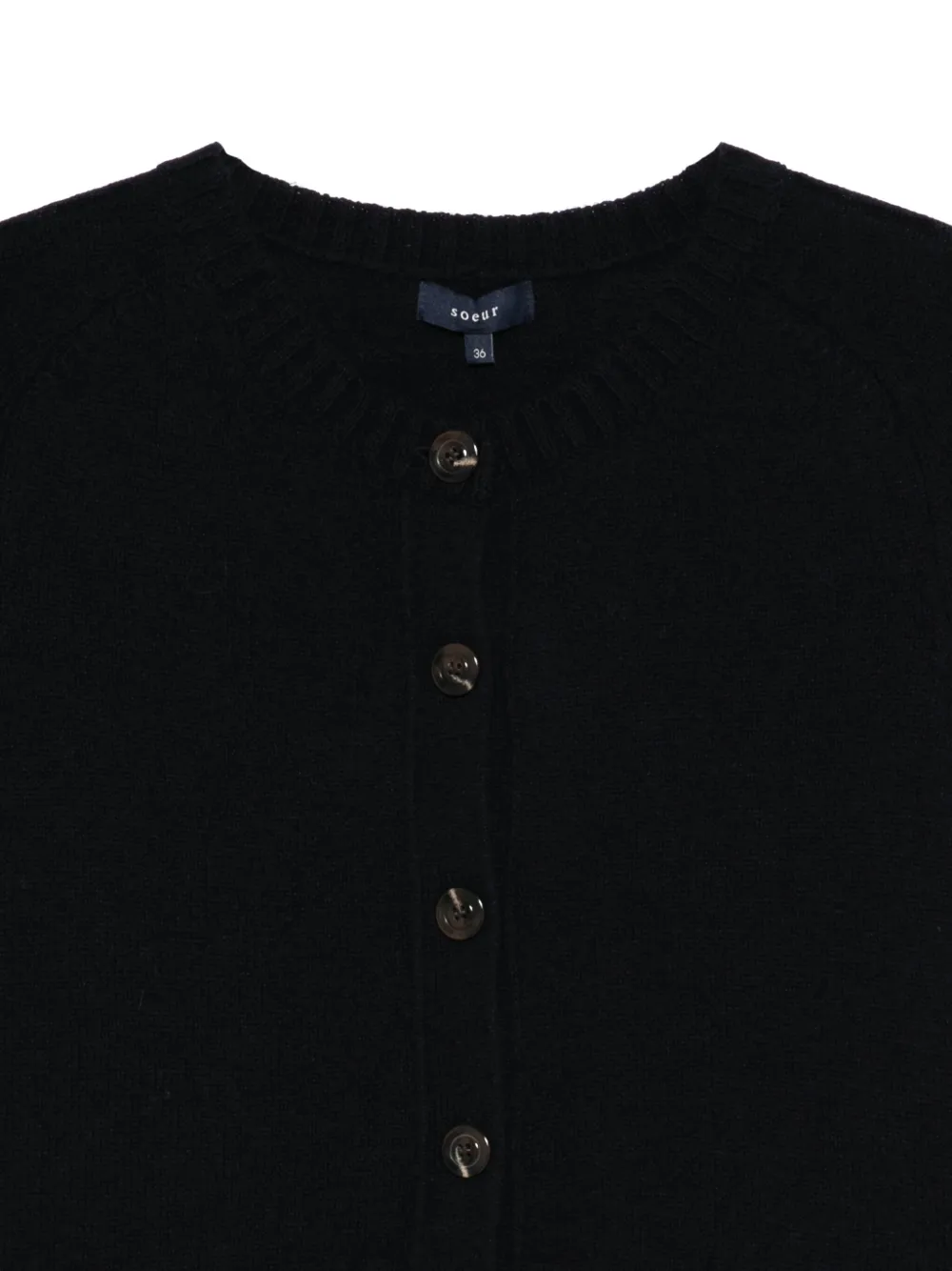 Soeur Virginia vest met knopen Blauw