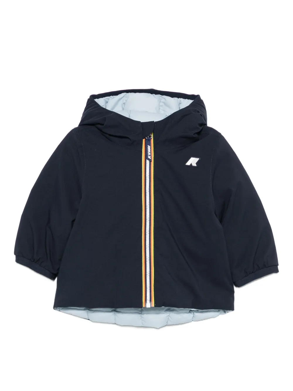 K-way Hooded Reversible Jacket In Blue