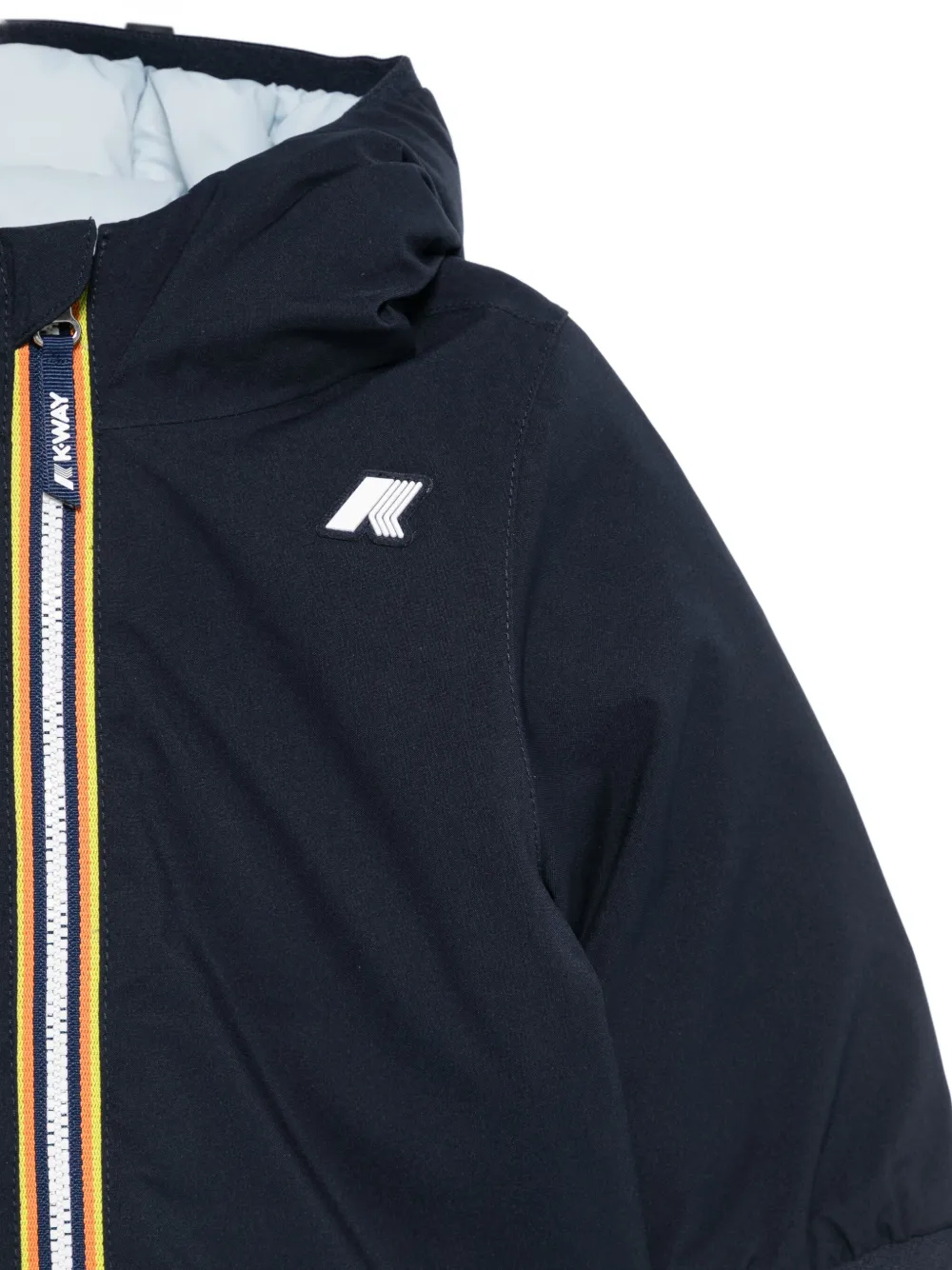 K-way Hooded Reversible Jacket In Blue