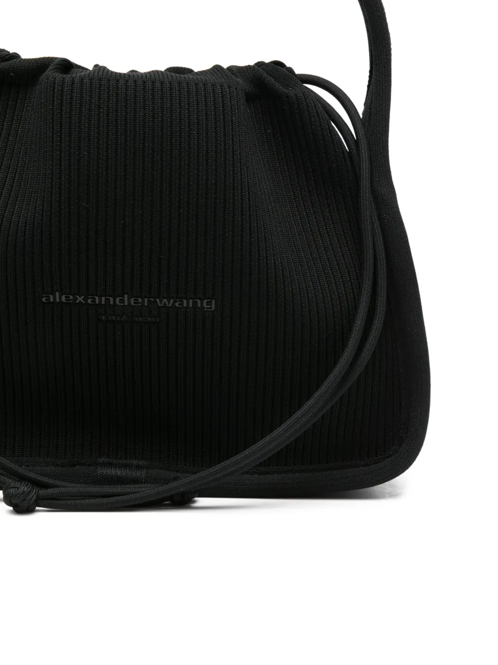 Alexander Wang Small Ryan Ribbed Tote Bag In Black