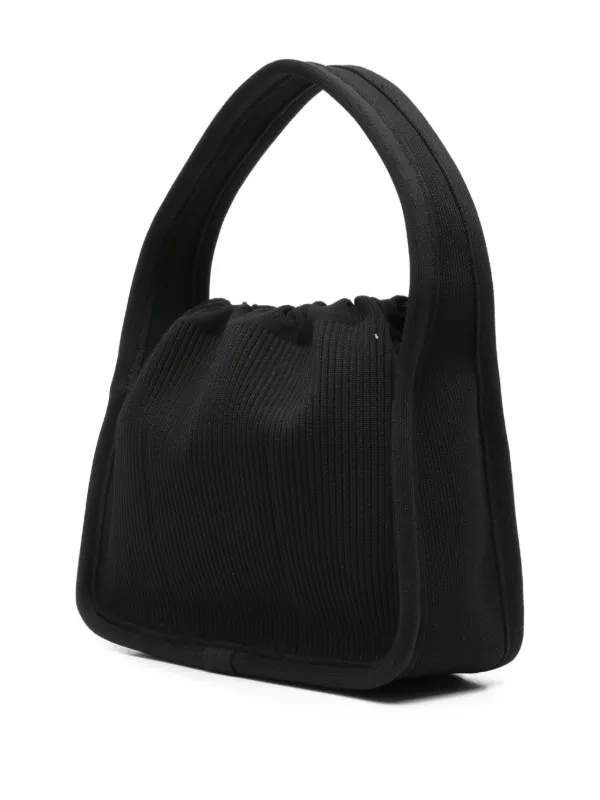 Alexander Wang Ryan リブニット ハンドバッグ S | ブラック