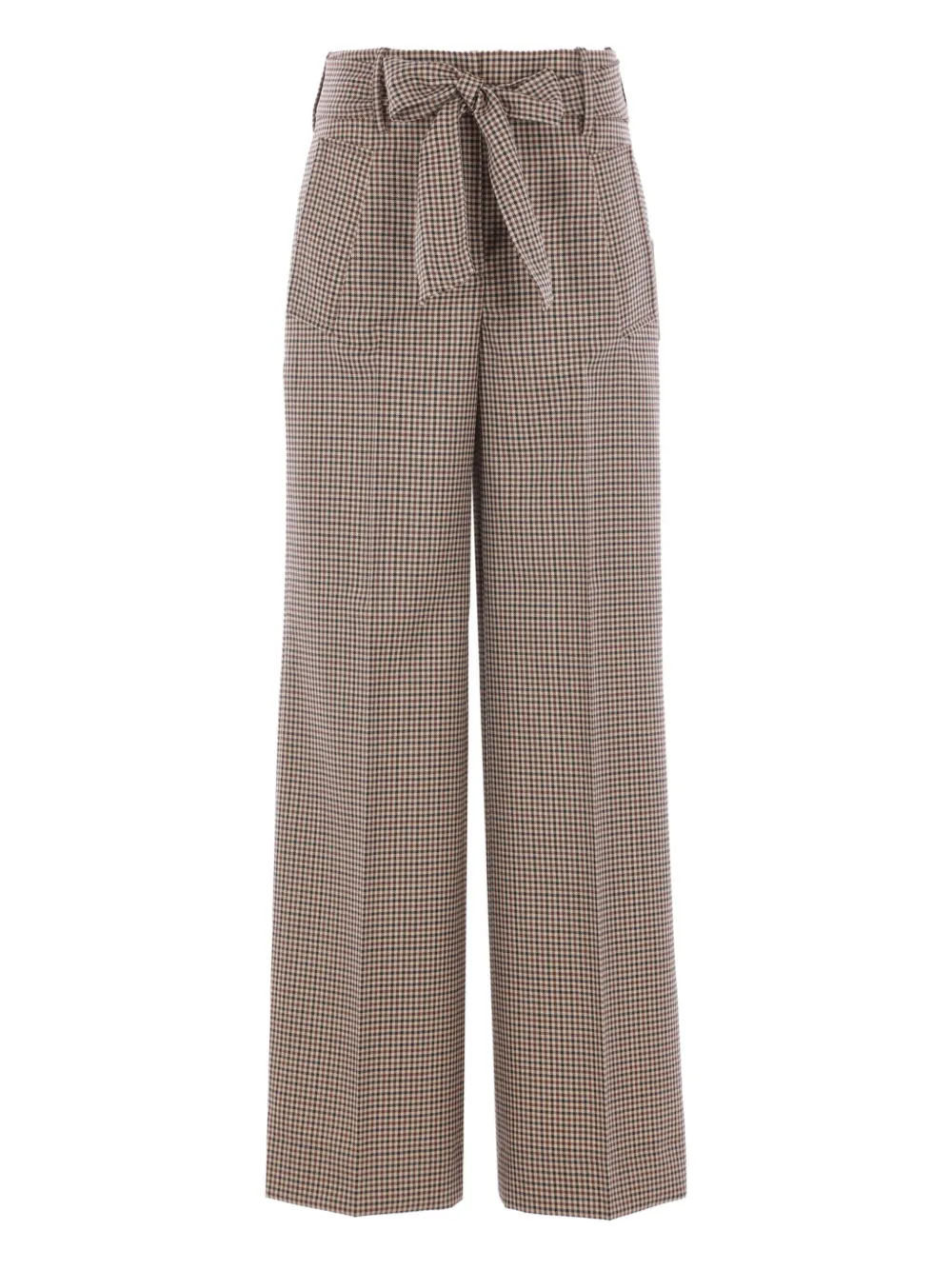 Incotex checked wide-leg trousers | Brown | Image 1