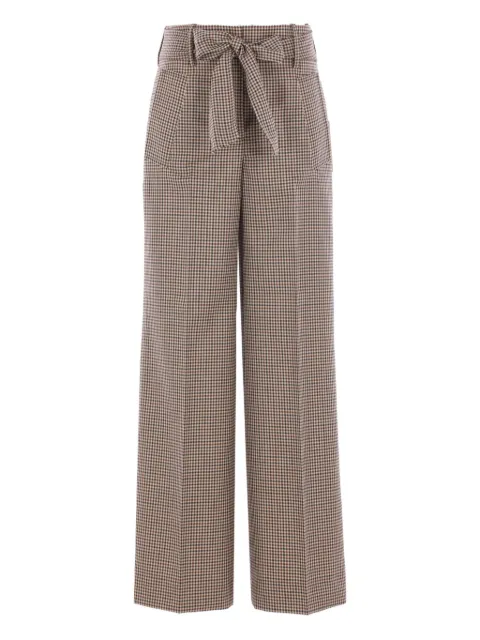 Incotex checked wide-leg trousers