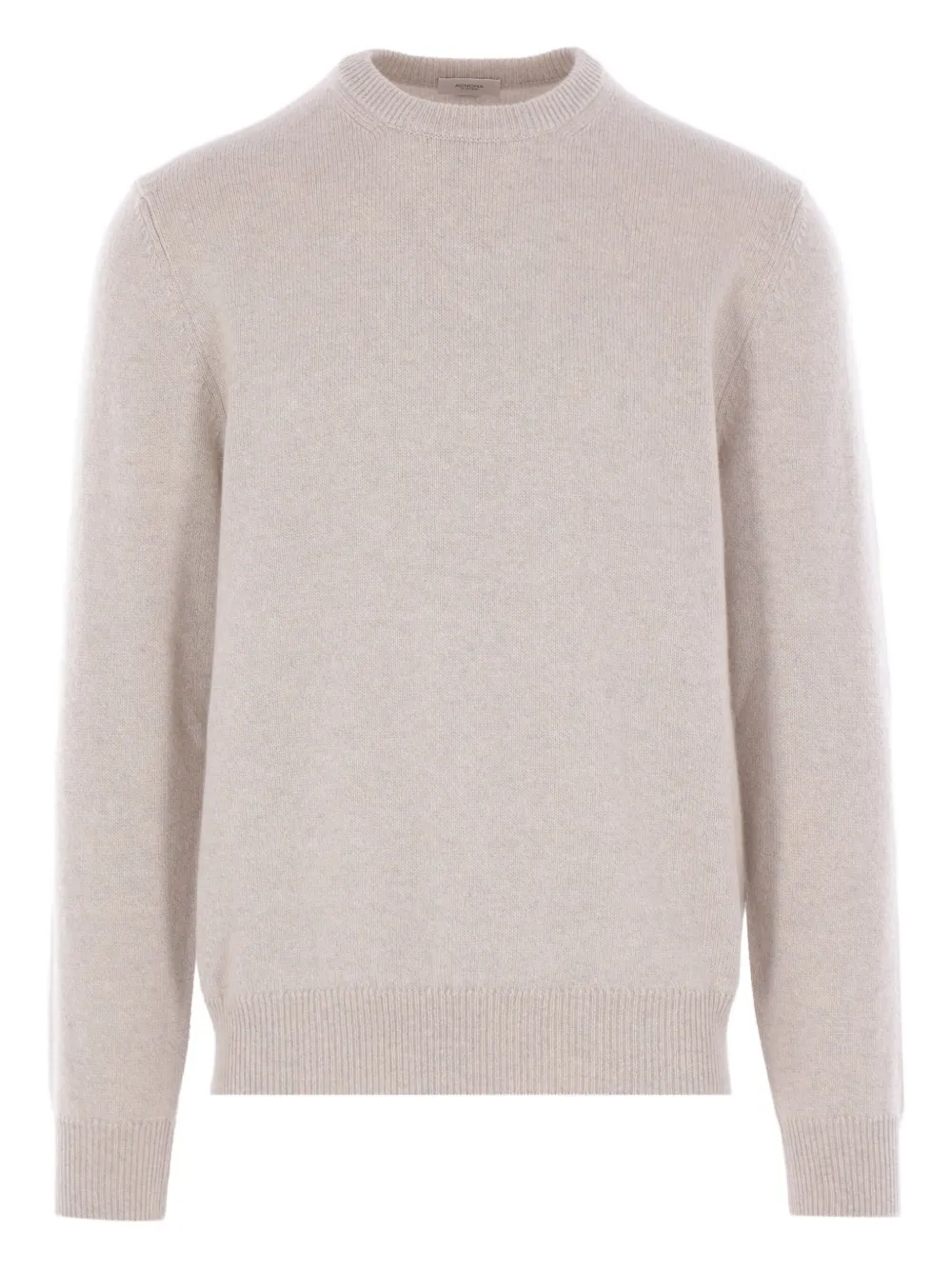 Agnona Crew-neck Ribbed-trim Sweater In Neutral