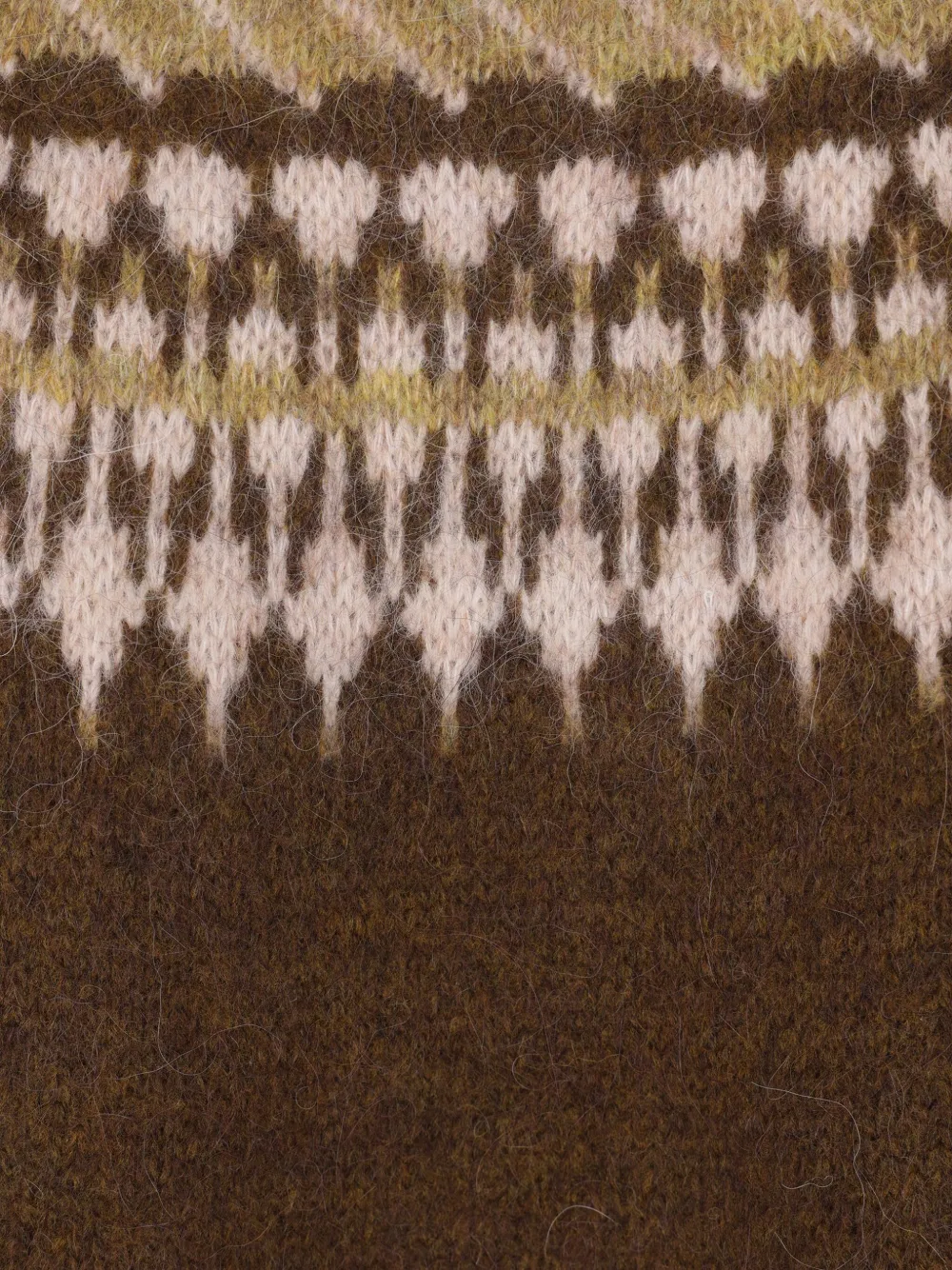 Barbour Lorrie Fair-isle Roll-neck Sweater In Brown