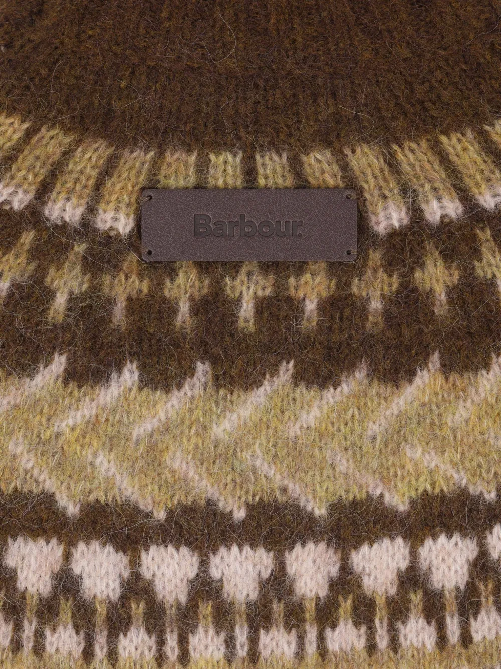 Barbour Lorrie Fair-isle Roll-neck Sweater In Brown