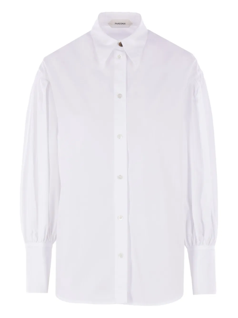 phaeonia puff-sleeve collar shirt | White | Image 1