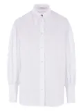phaeonia puff-sleeve collar shirt - White
