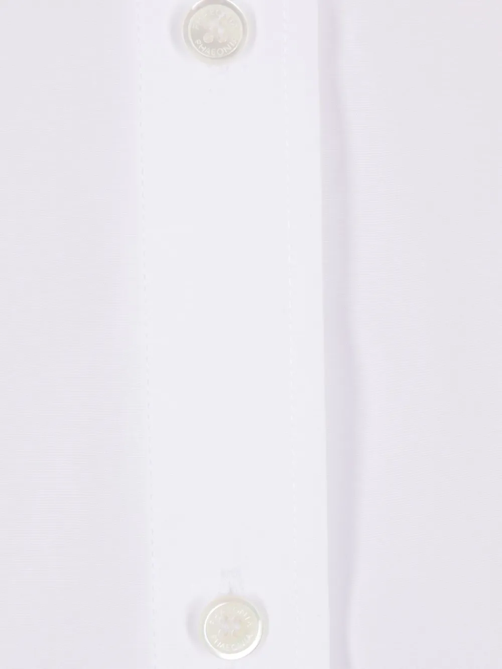 phaeonia Blouse met pofmouwen en kraag Wit