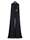 Elie Saab draped-back jewel-buckle jumpsuit - Black