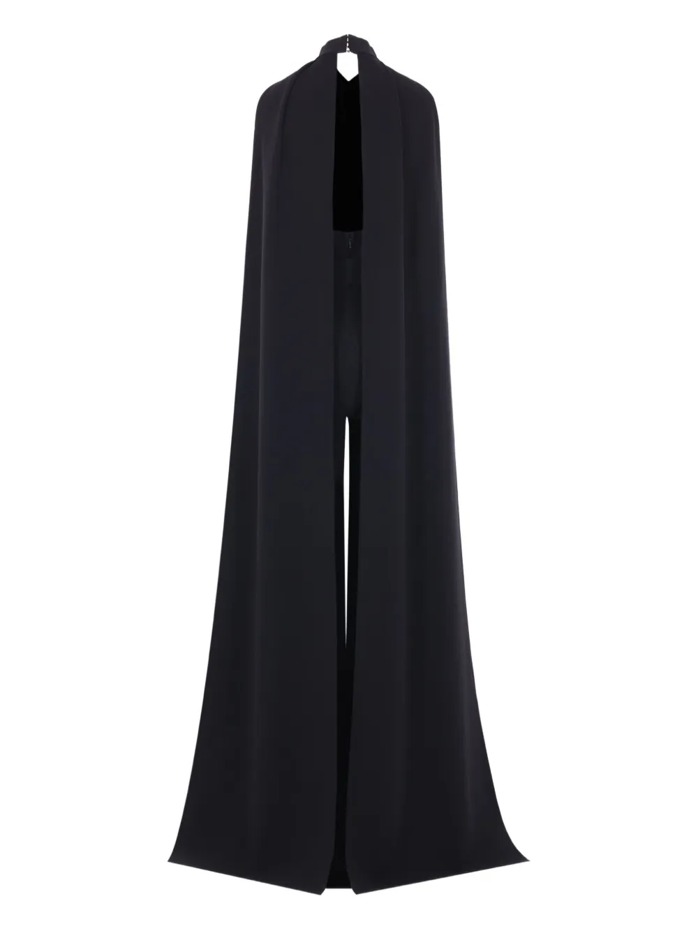 Elie Saab draped-back jewel-buckle jumpsuit - Zwart