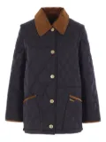 Barbour quilted corduroy-collar jacket - Black